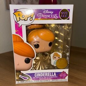 Funko Pop Disney Princess Cinderella Gold Dress With Pin Special Edition